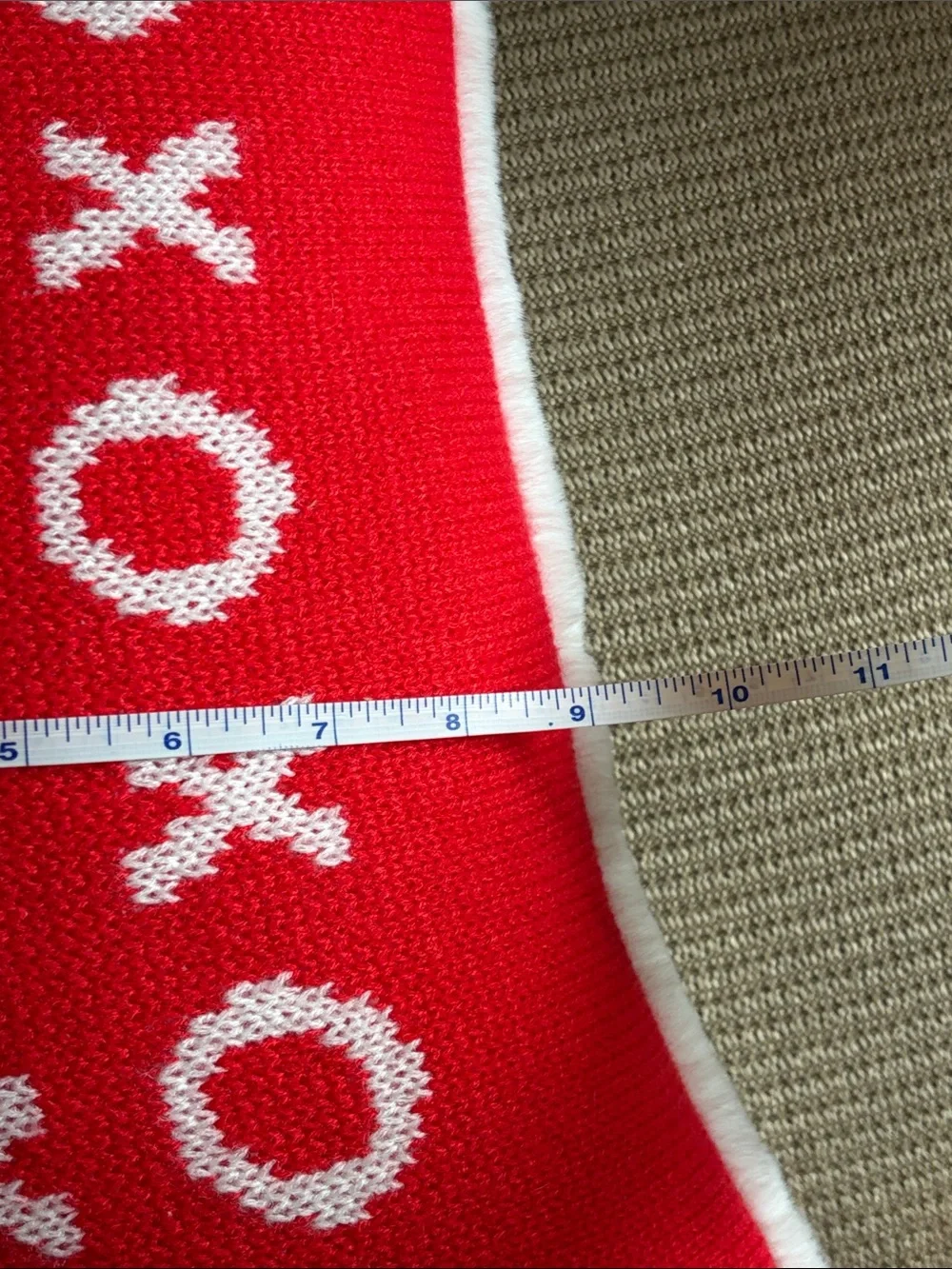 Red & White Reversible ‘XOXO' Heart Holiday Decorative Pillow